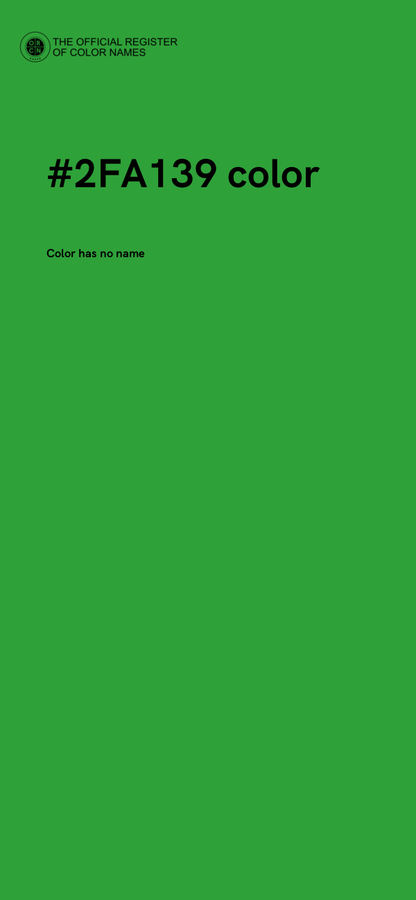 #2FA139 color image
