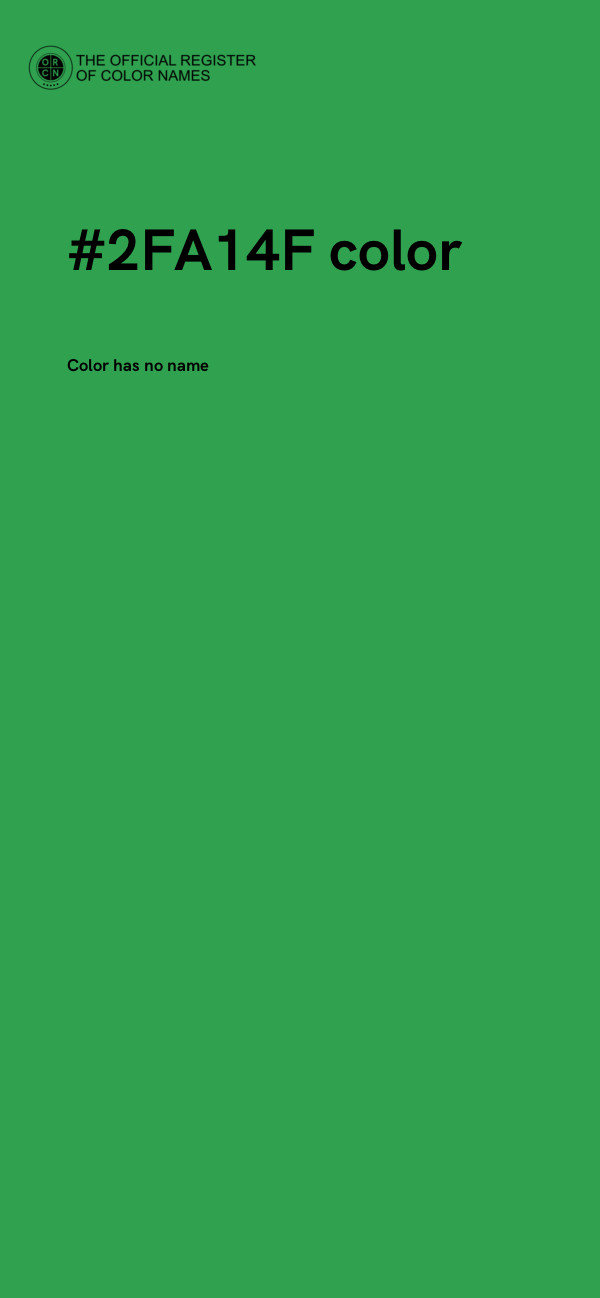 #2FA14F color image