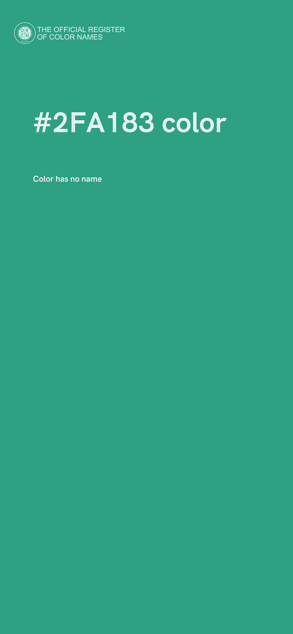 #2FA183 color image