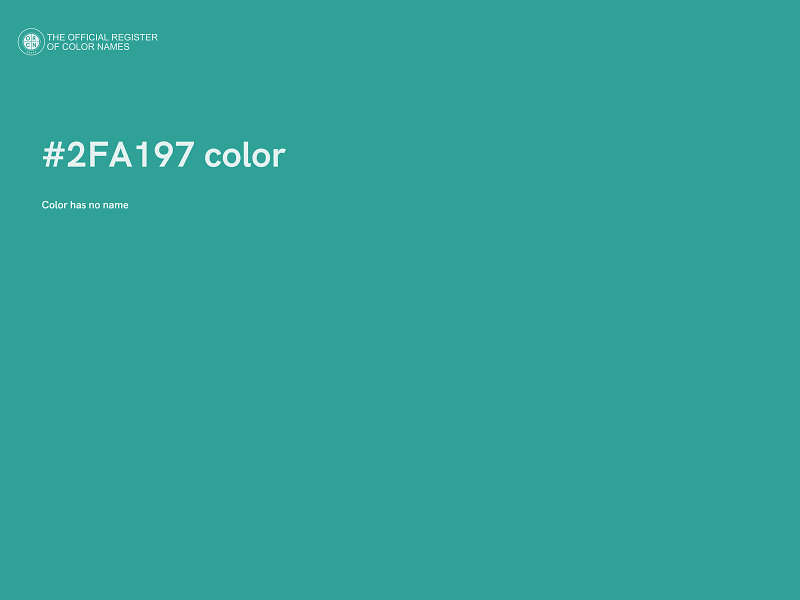 #2FA197 color image