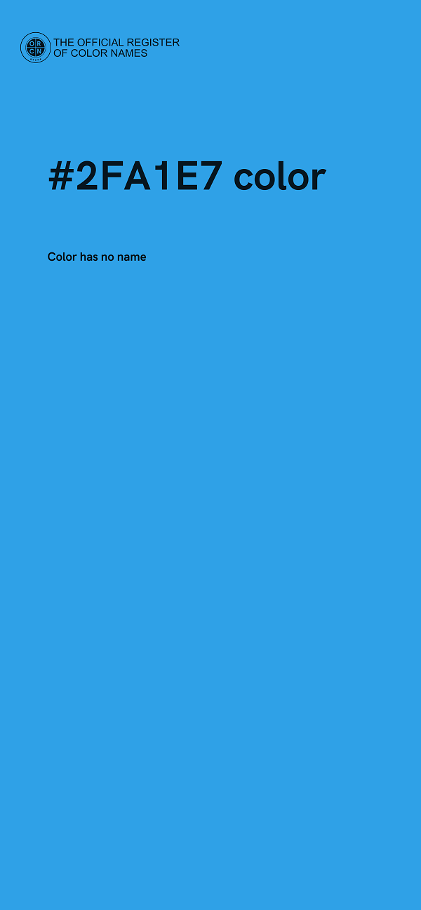 #2FA1E7 color image