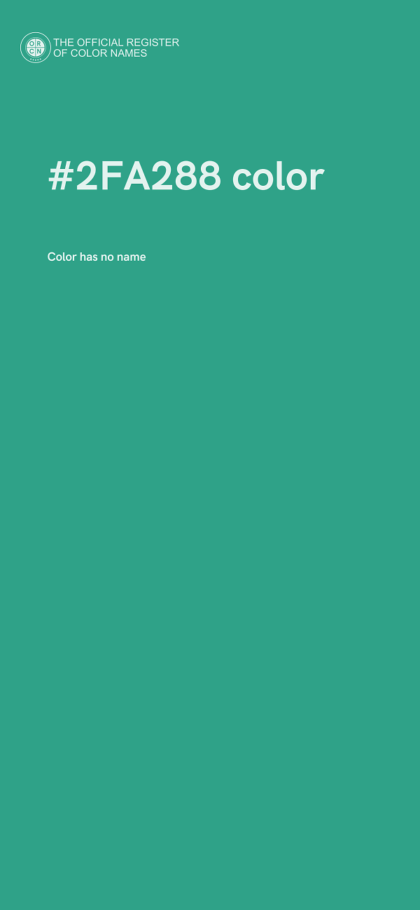 #2FA288 color image