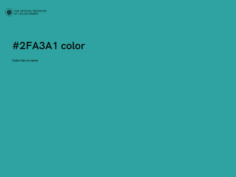 #2FA3A1 color image