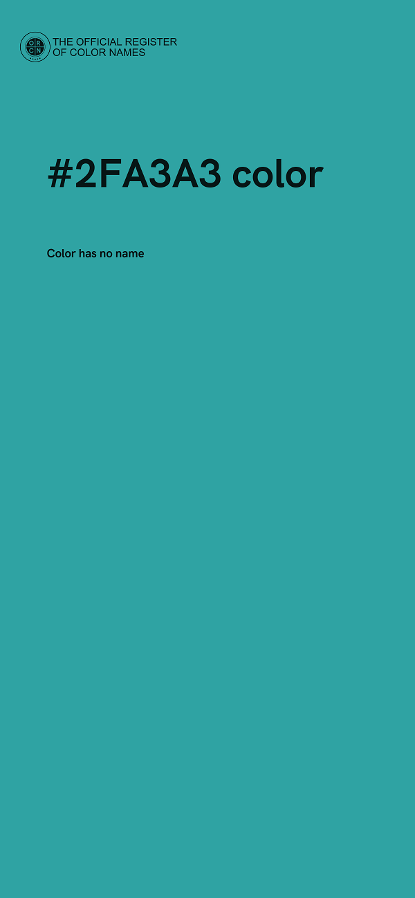 #2FA3A3 color image