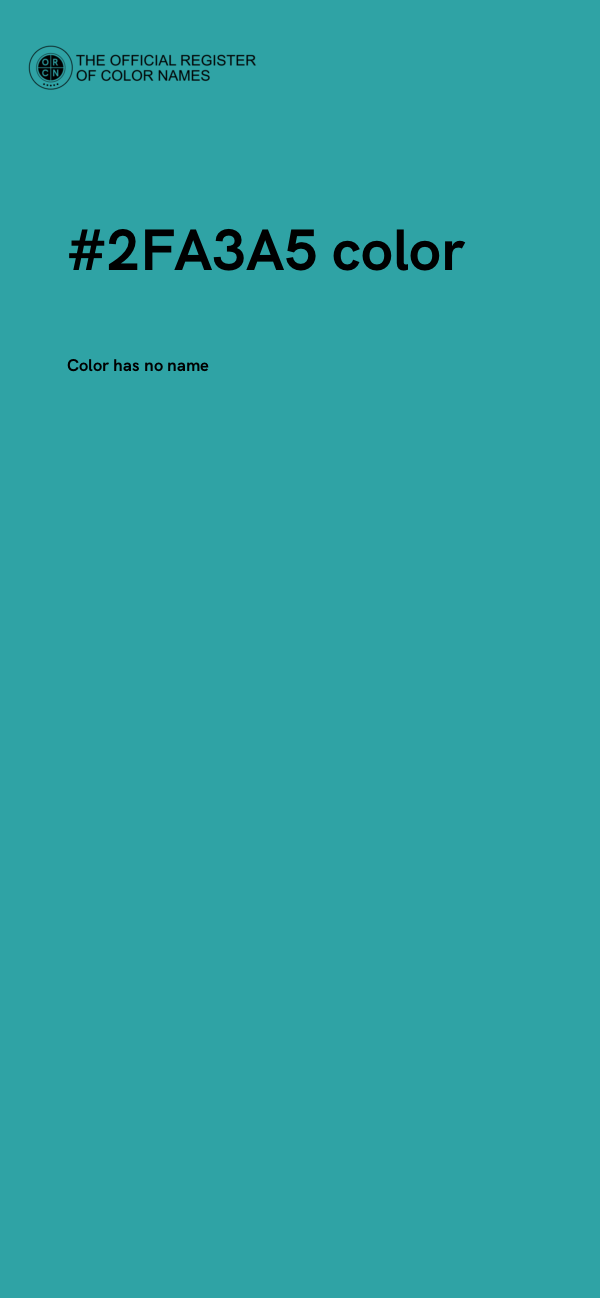 #2FA3A5 color image