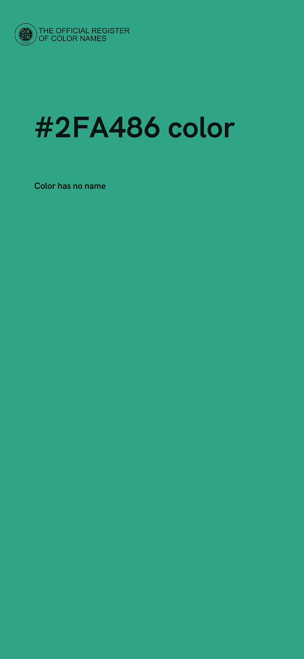 #2FA486 color image