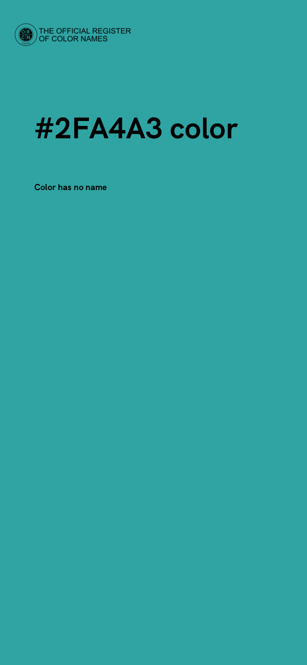 #2FA4A3 color image