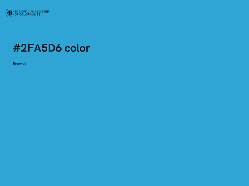 #2FA5D6 color image