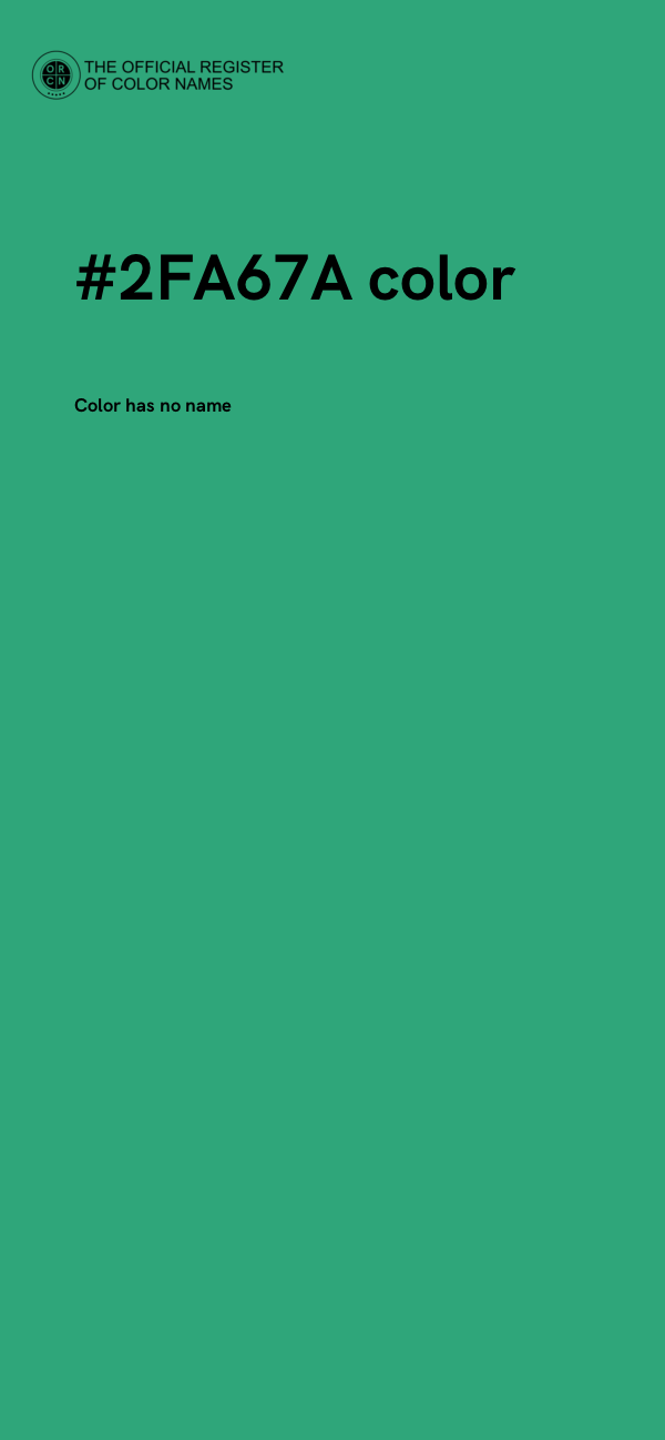 #2FA67A color image