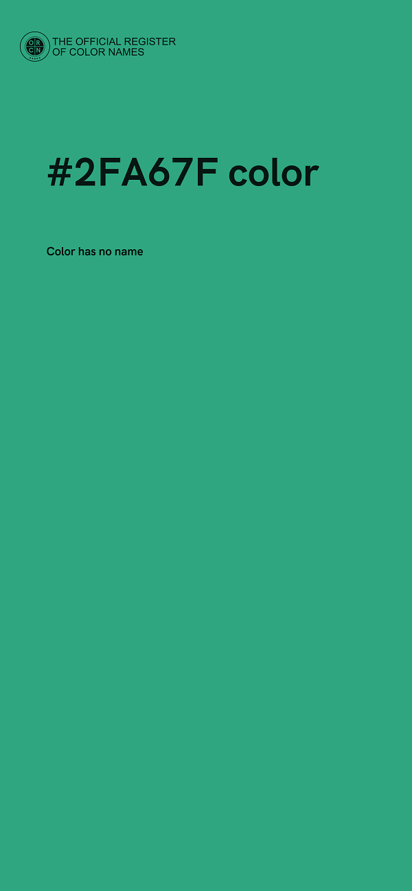 #2FA67F color image