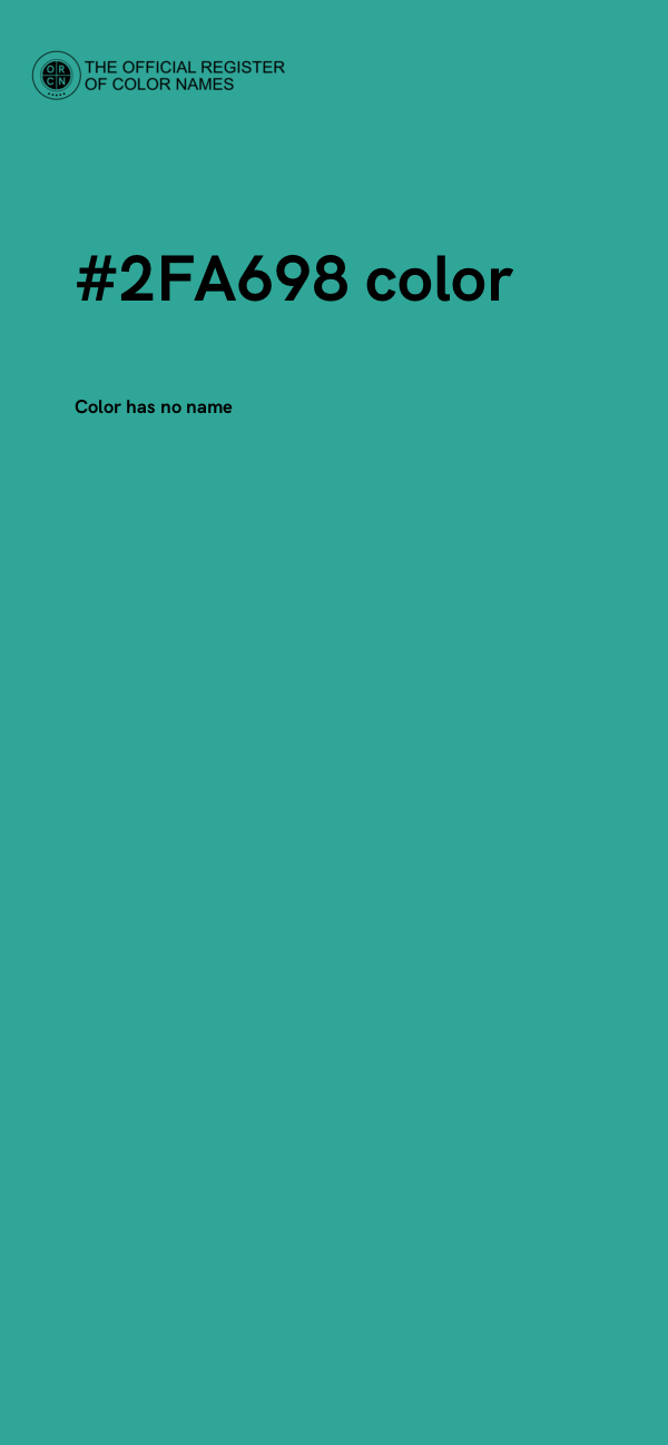 #2FA698 color image