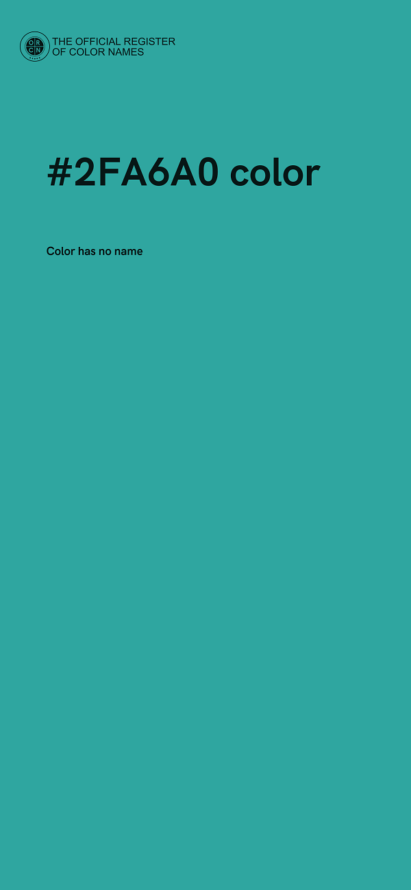 #2FA6A0 color image