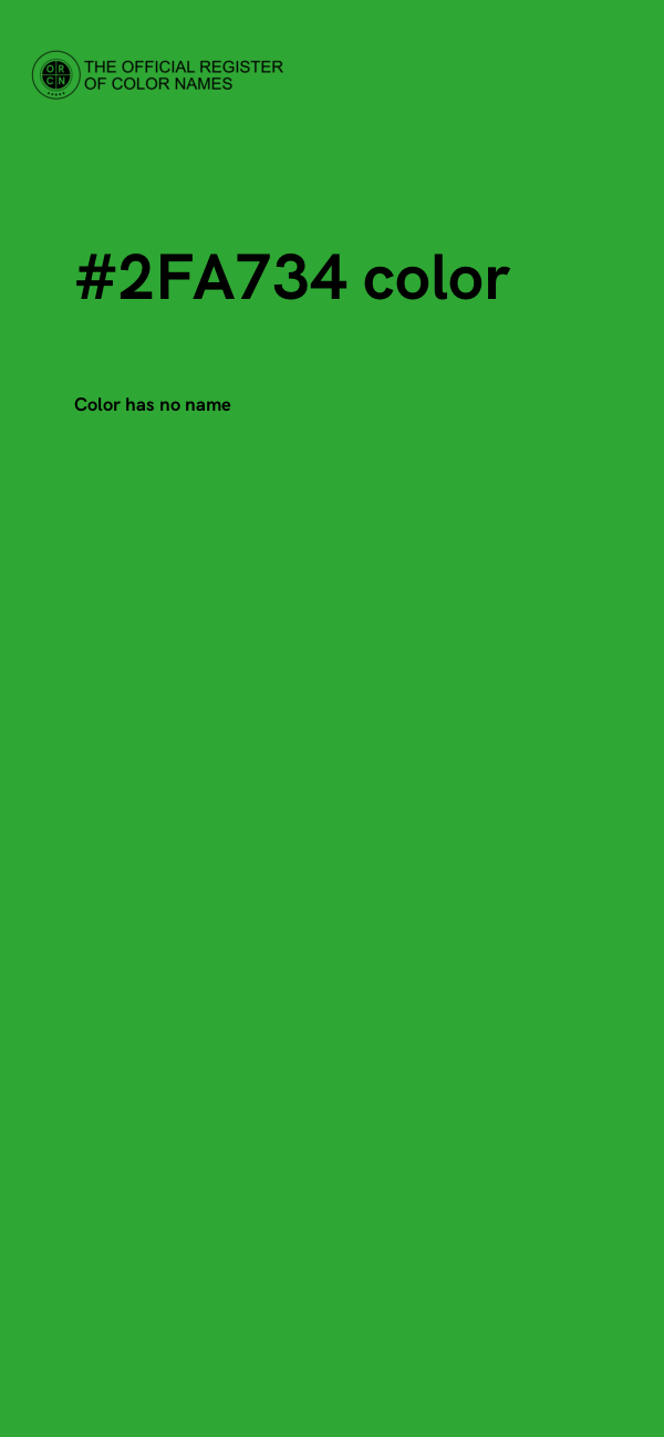 #2FA734 color image