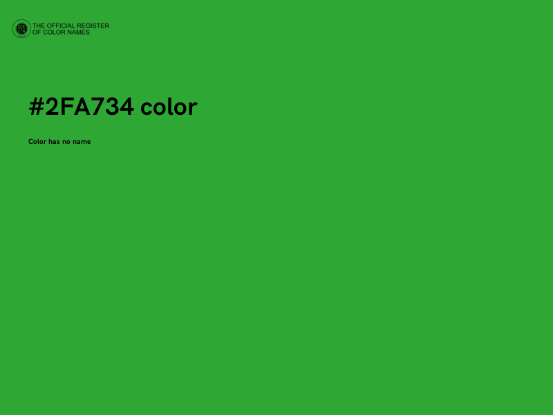 #2FA734 color image