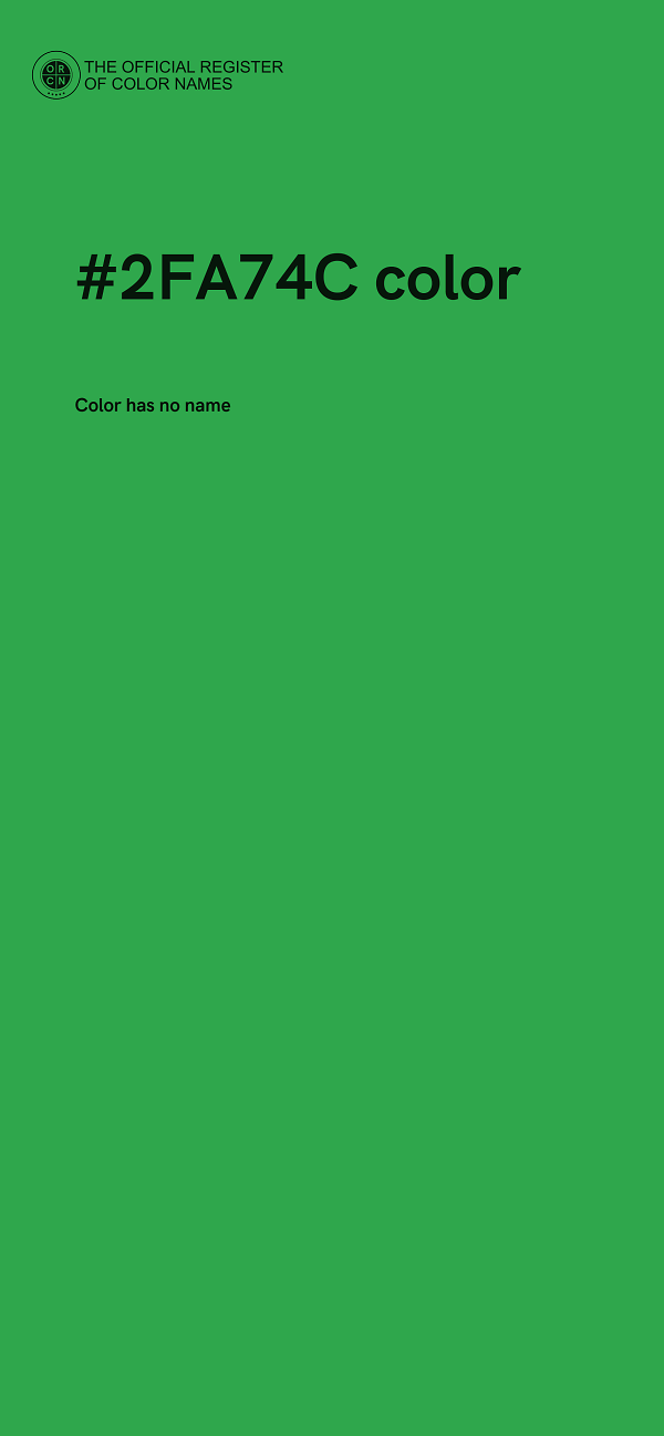 #2FA74C color image