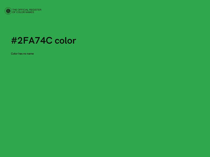 #2FA74C color image