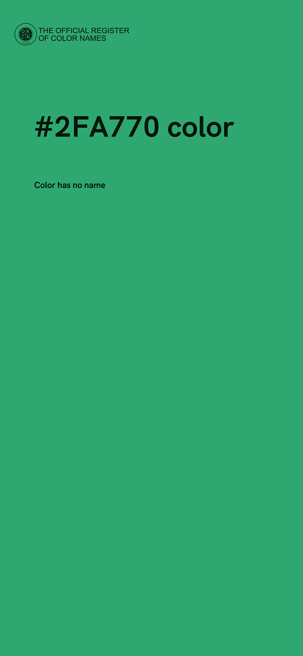 #2FA770 color image