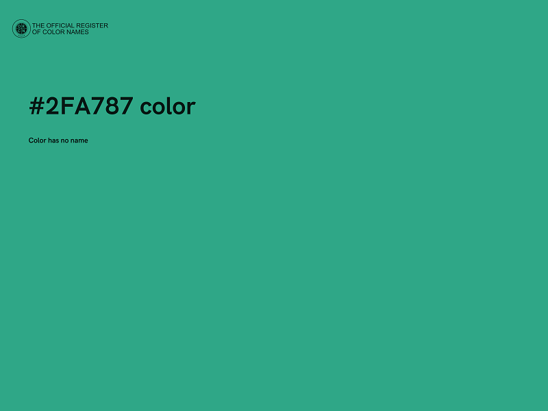 #2FA787 color image