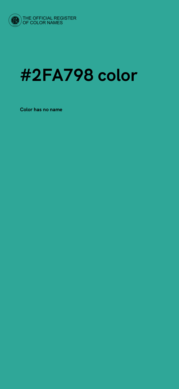 #2FA798 color image