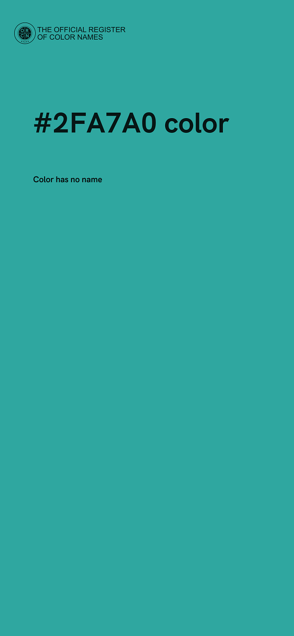 #2FA7A0 color image