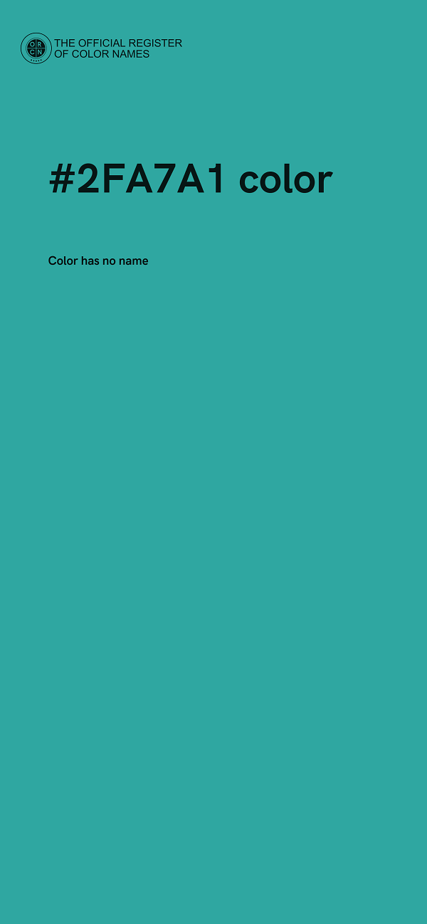 #2FA7A1 color image