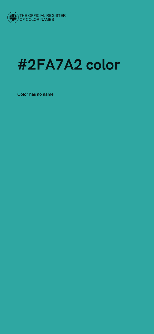 #2FA7A2 color image