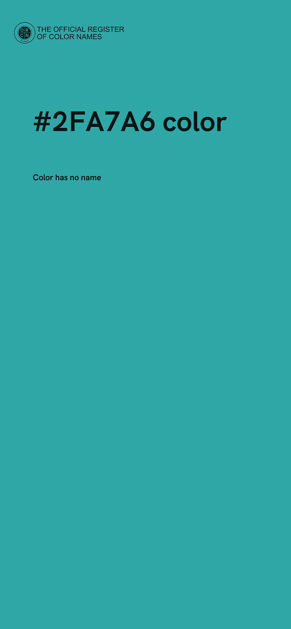 #2FA7A6 color image