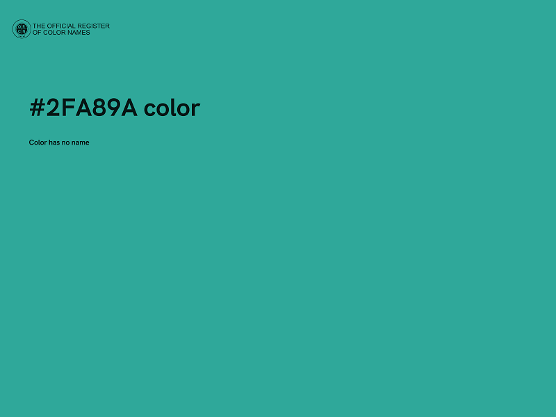 #2FA89A color image