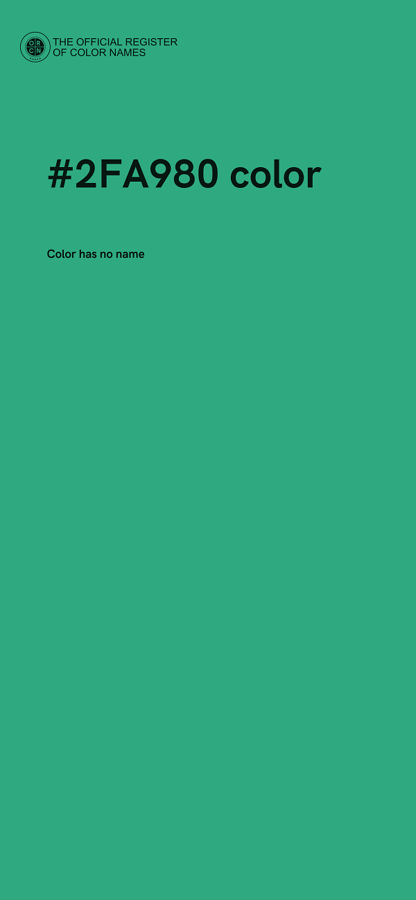 #2FA980 color image