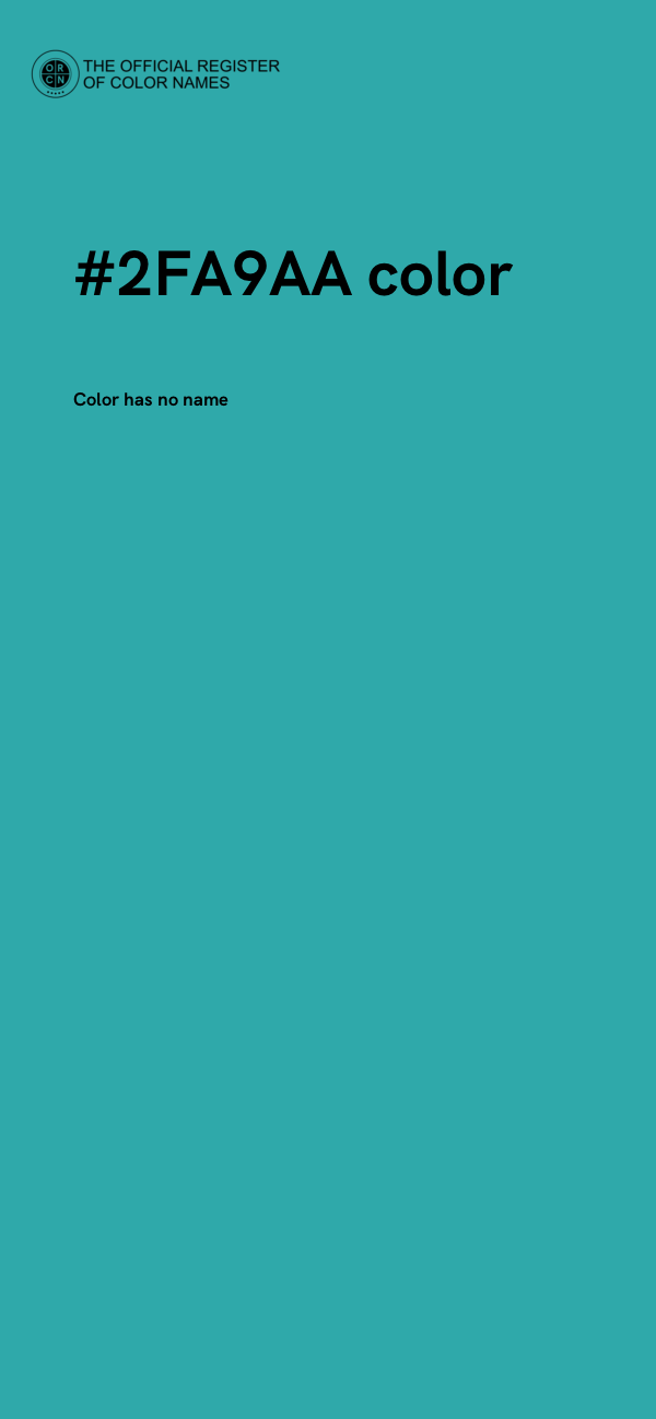 #2FA9AA color image