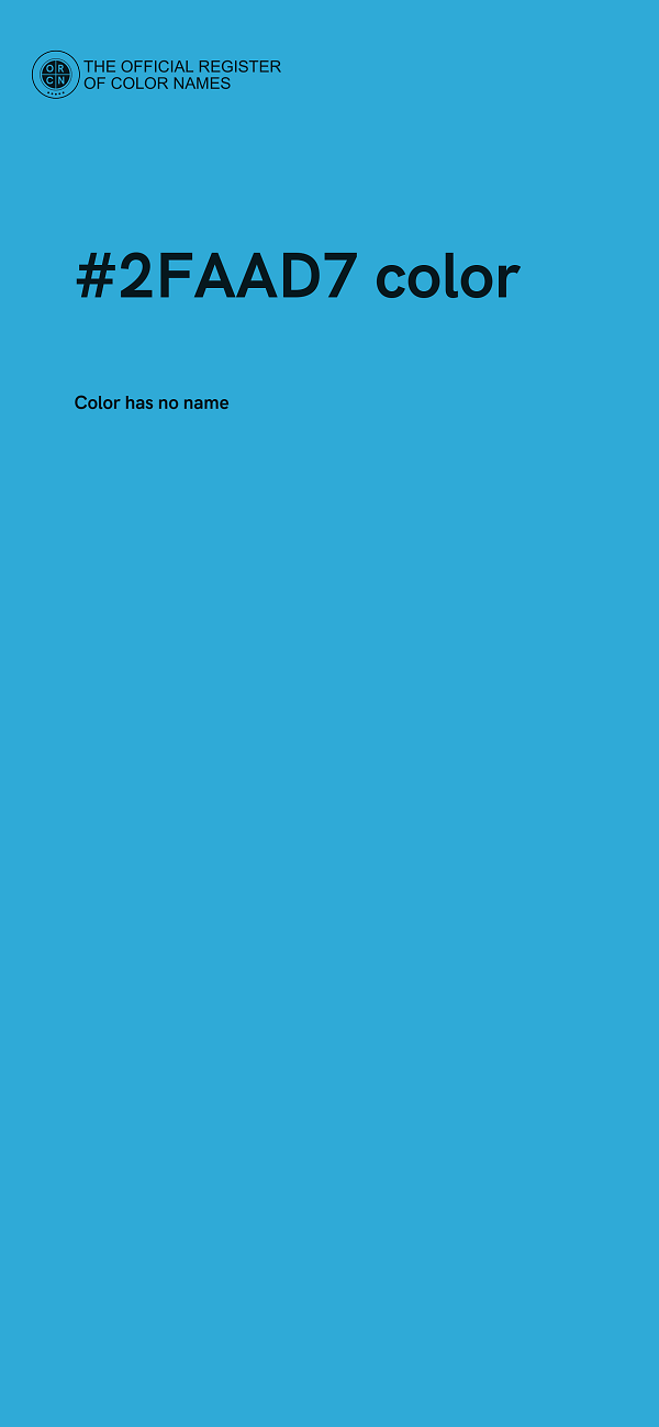 #2FAAD7 color image