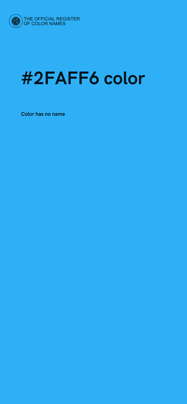 #2FAFF6 color image