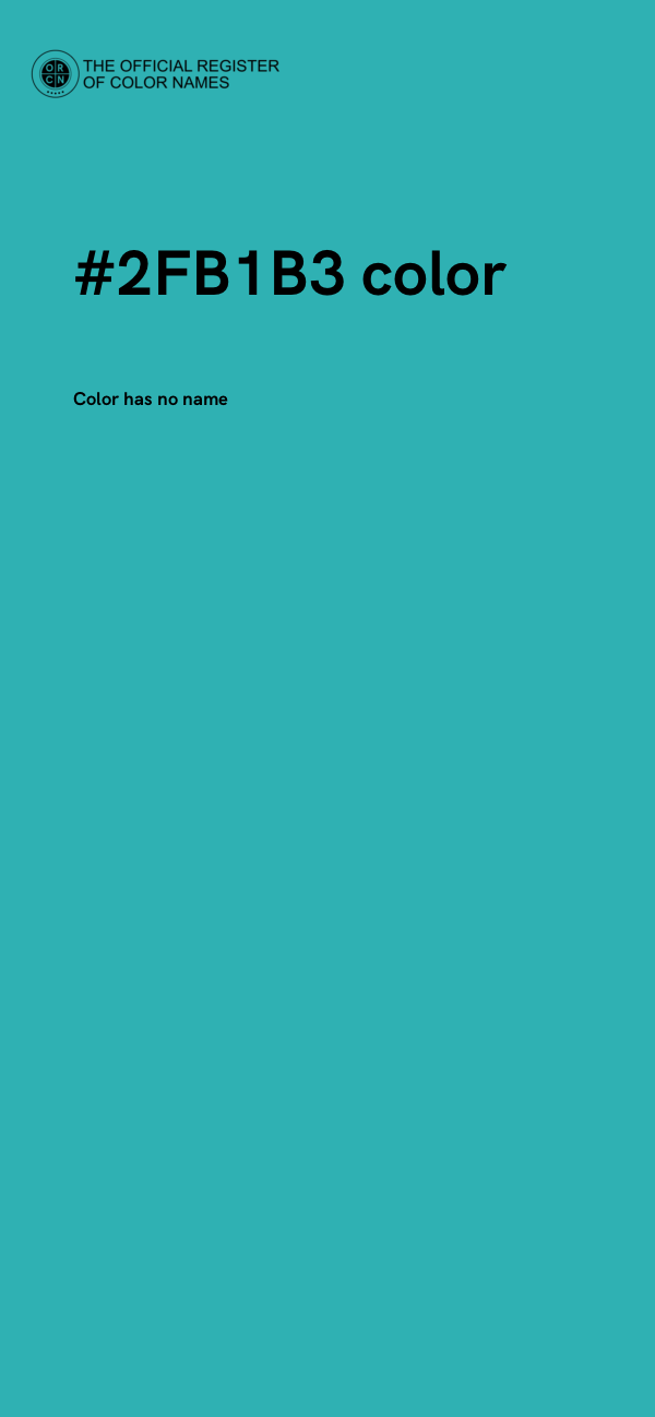 #2FB1B3 color image