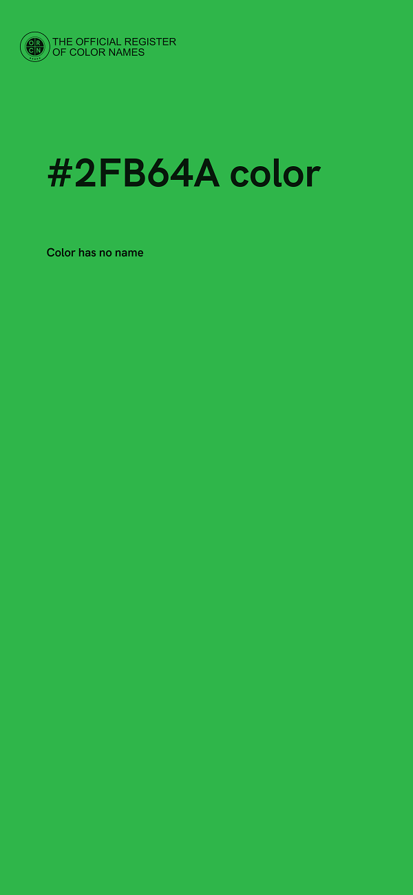 #2FB64A color image
