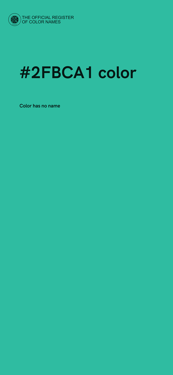 #2FBCA1 color image