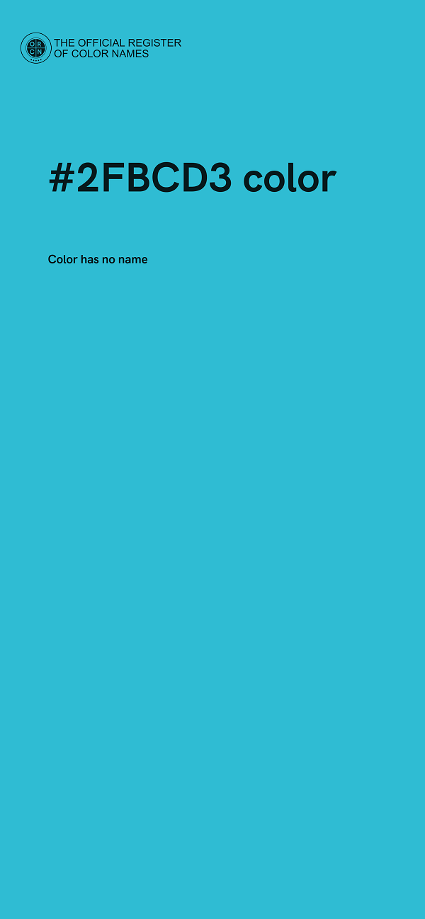 #2FBCD3 color image