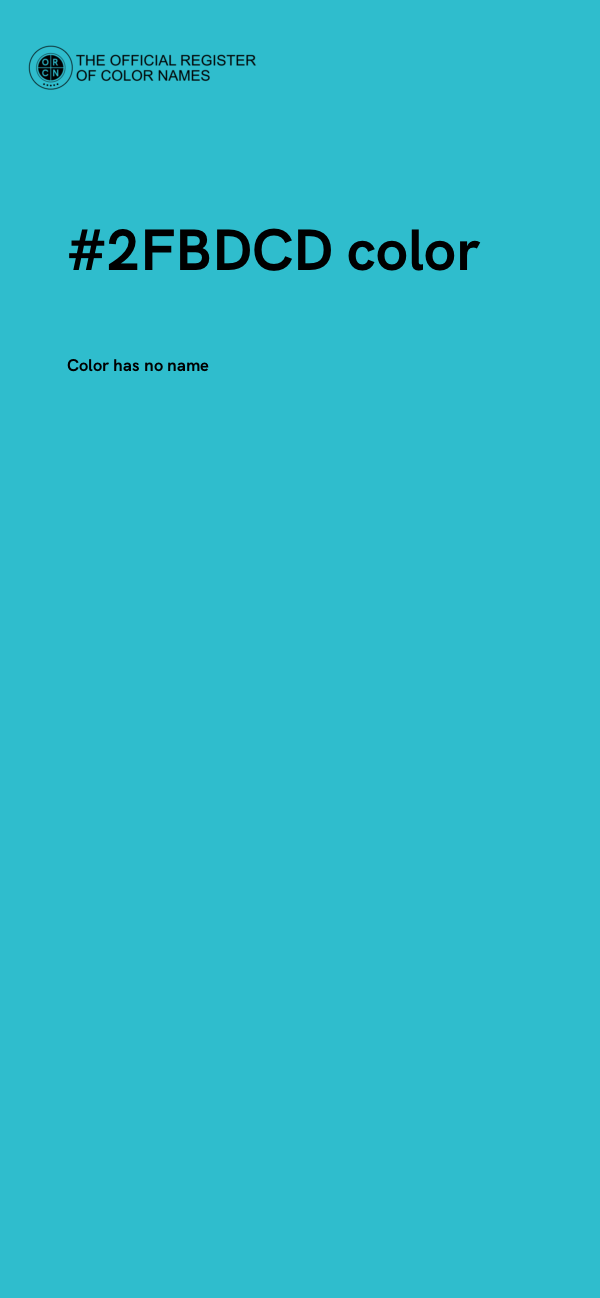 #2FBDCD color image