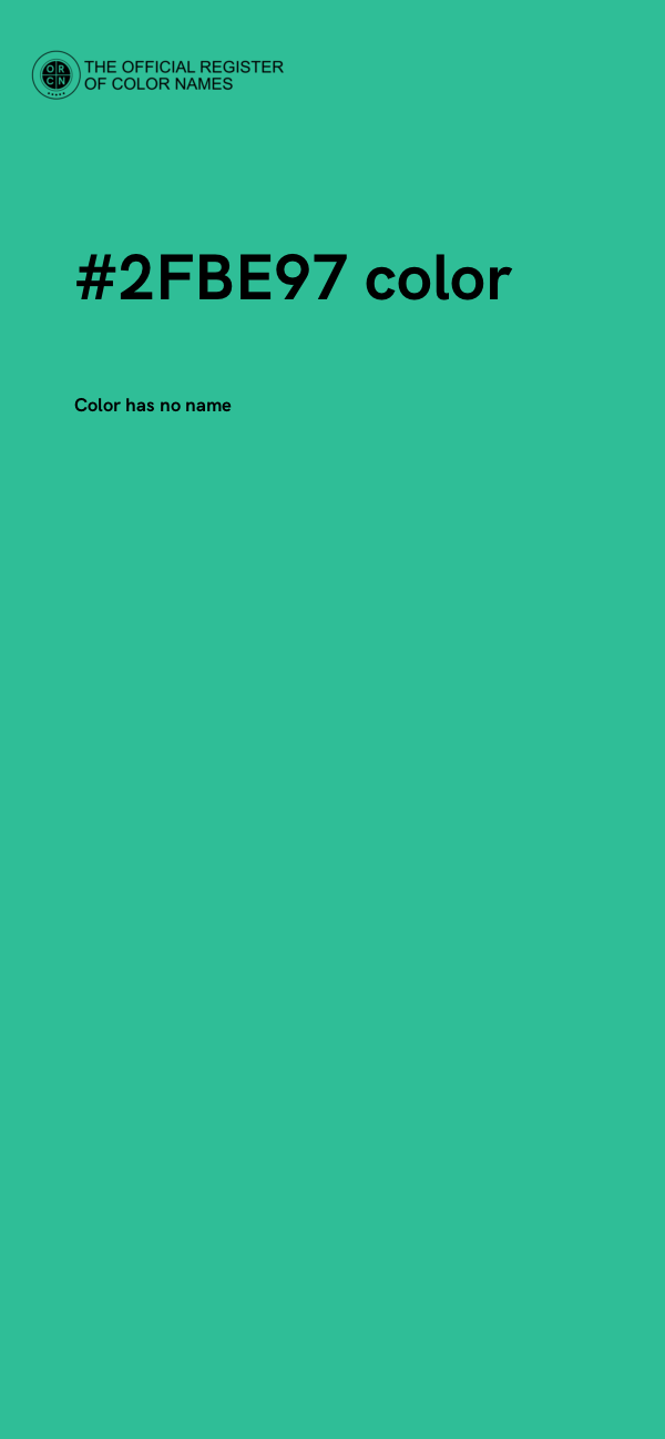 #2FBE97 color image