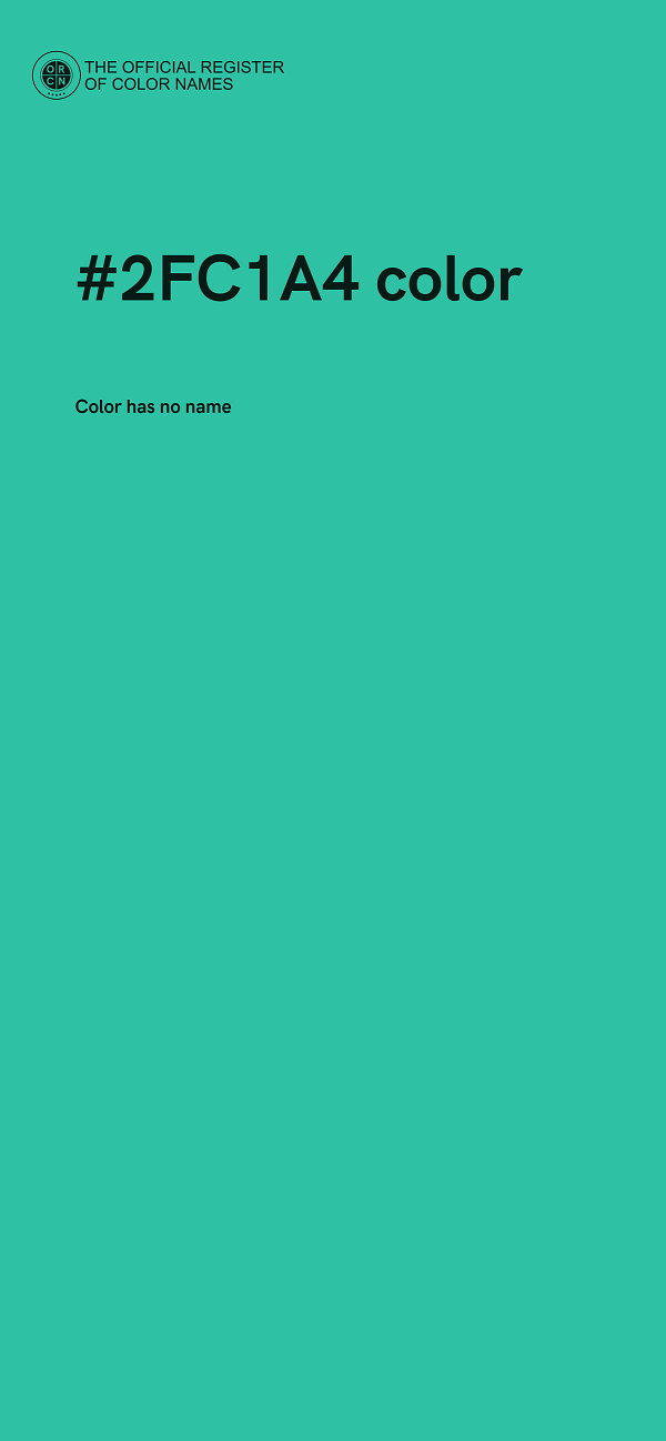 #2FC1A4 color image