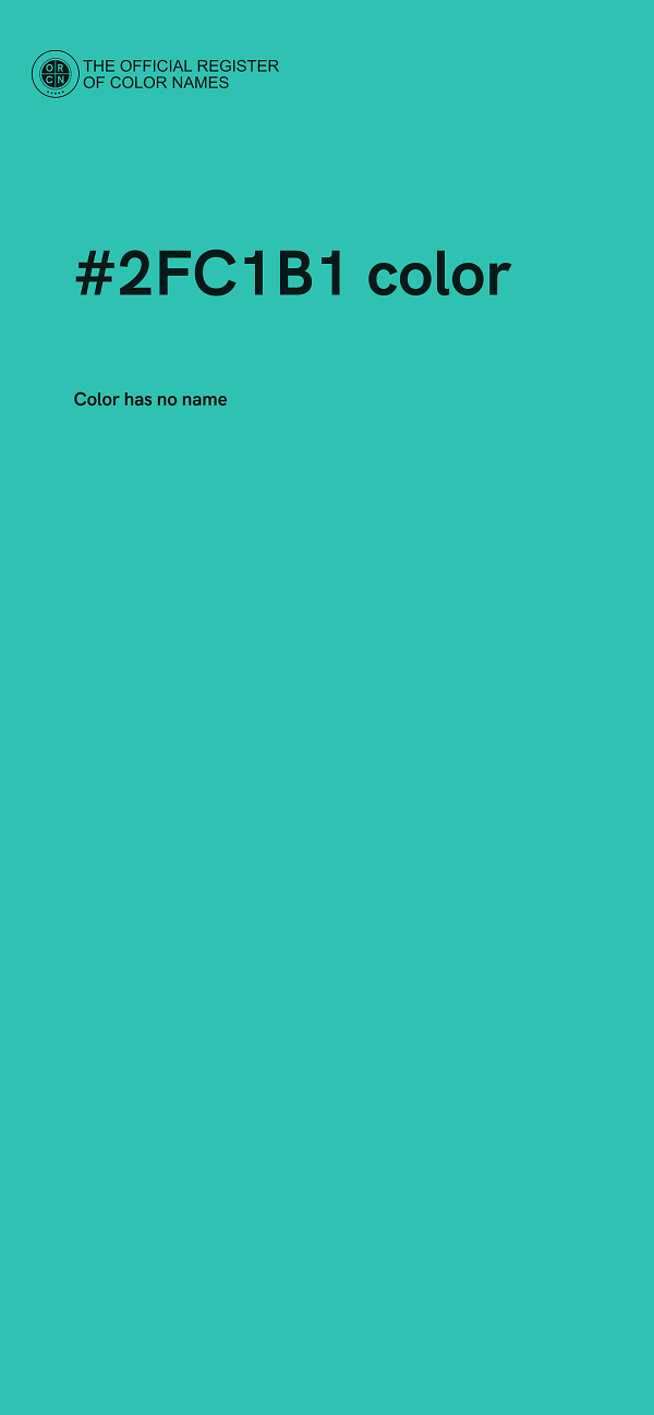 #2FC1B1 color image