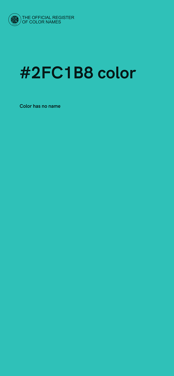 #2FC1B8 color image