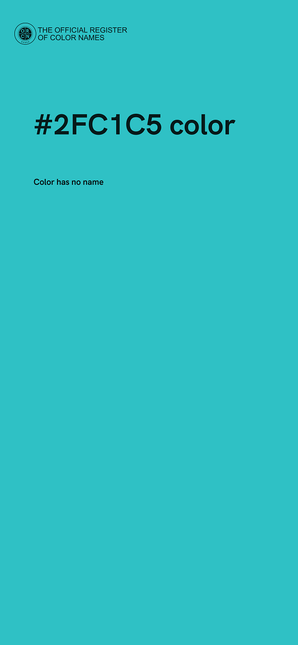 #2FC1C5 color image