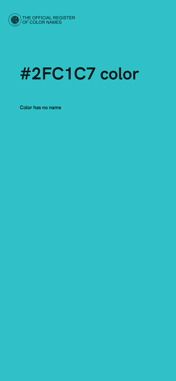 #2FC1C7 color image