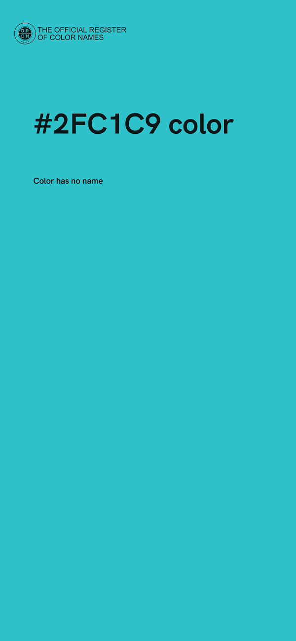 #2FC1C9 color image
