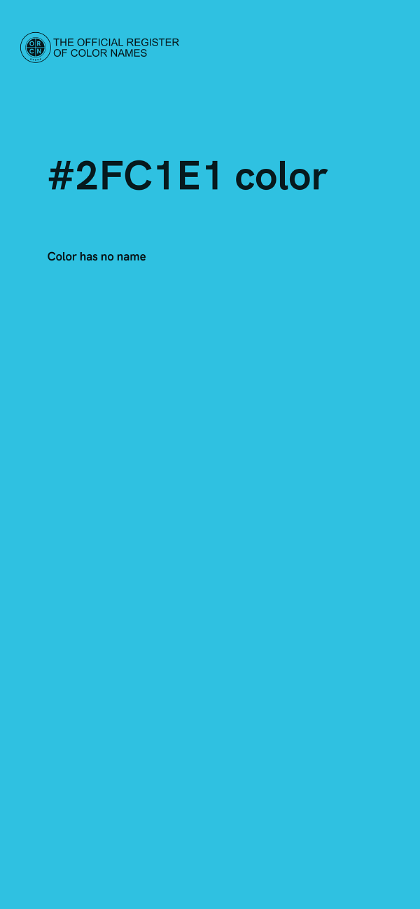 #2FC1E1 color image