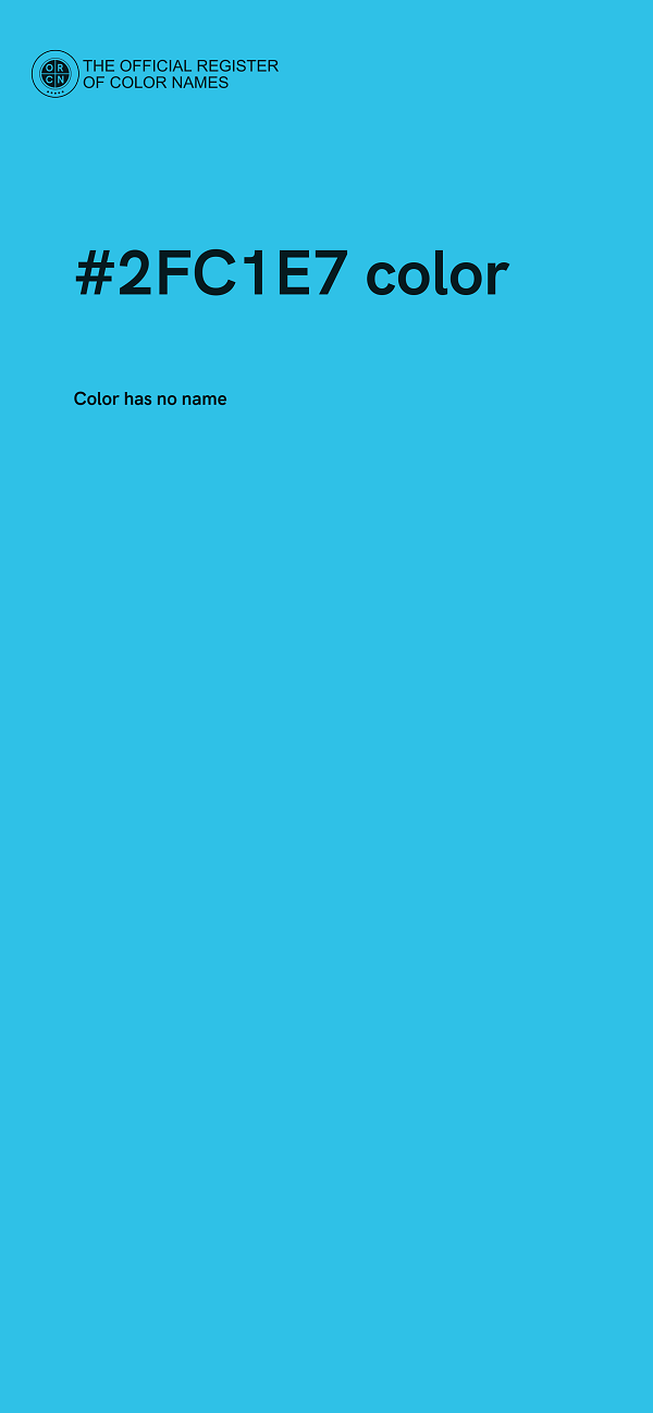 #2FC1E7 color image