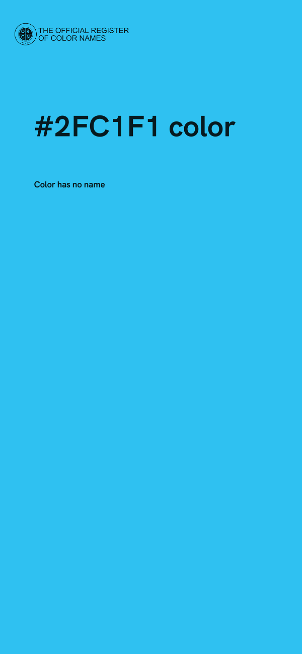 #2FC1F1 color image
