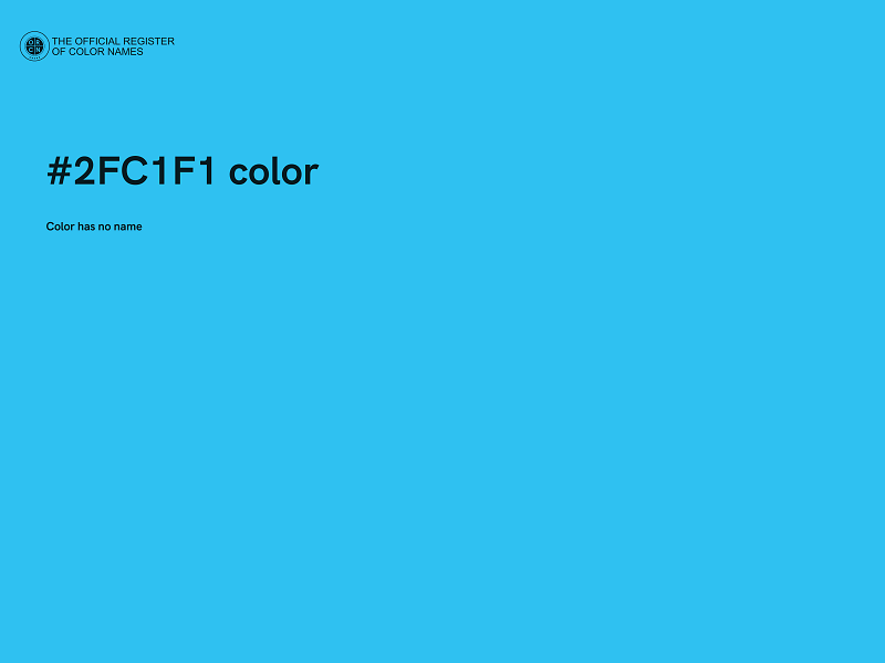 #2FC1F1 color image
