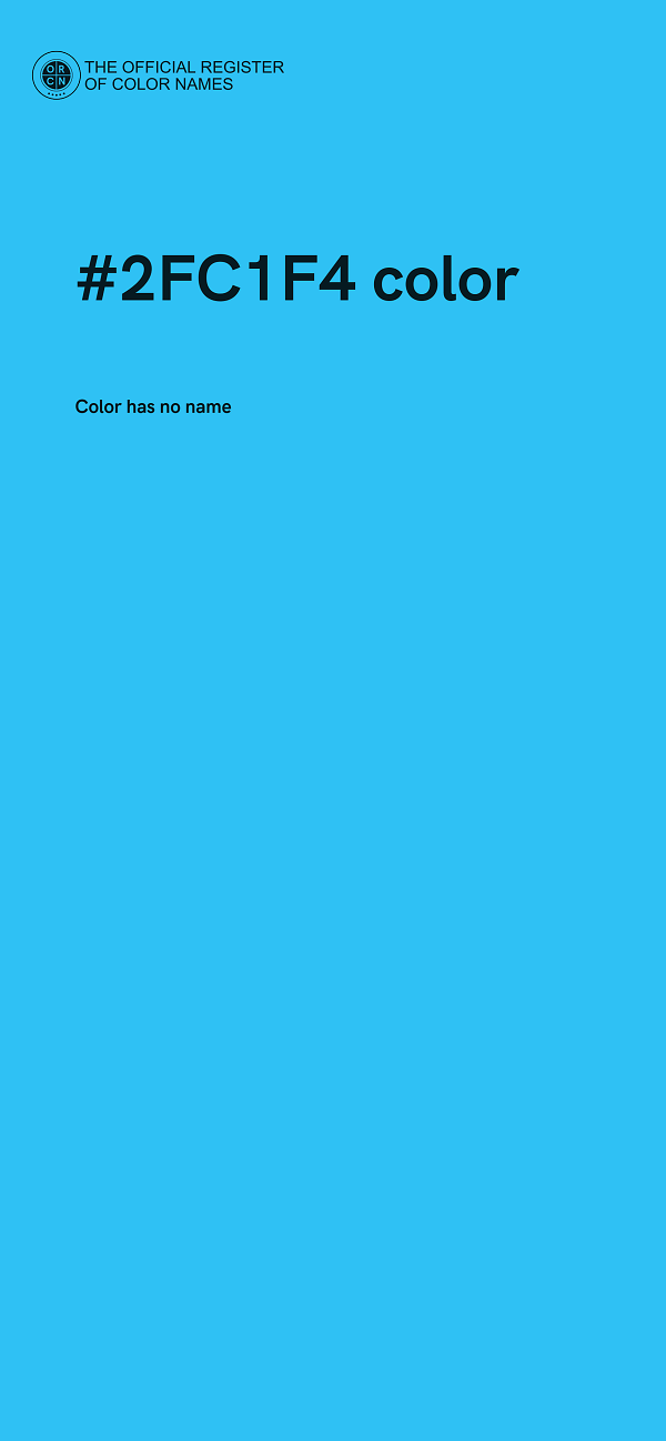 #2FC1F4 color image