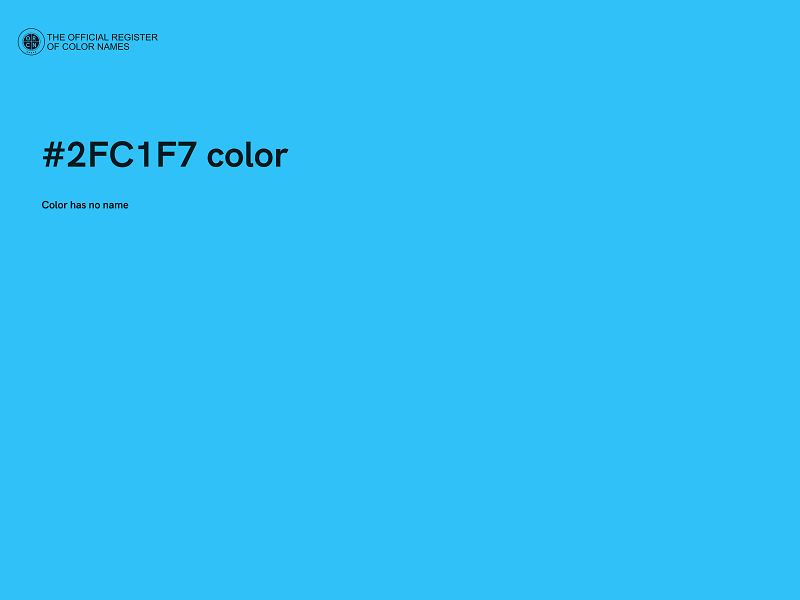 #2FC1F7 color image
